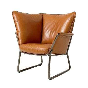 Almondsbury 29.1 '' Wide Genuine Leather Butterfly Chair