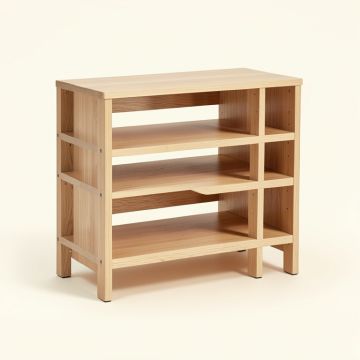 8-Compartment 8 Pair Stackable Shoe Rack (synthetic illustration; no displayed measurements)