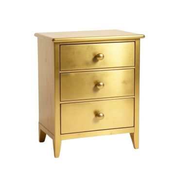 Three-Drawer Solid Wood Nightstand