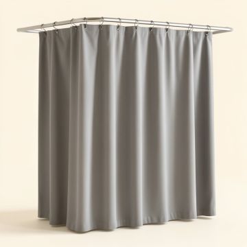 Vinyl Solid Color Single Shower Curtain (synthetic illustration; no displayed measurements)