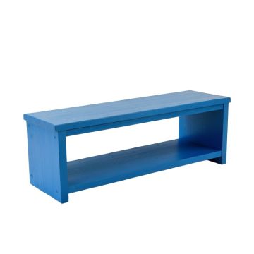 Willow Bend Narrow Outdoor Storage Bench - Blue