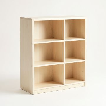 Dune Branch Freestanding Bookcase - Ivory (synthetic illustration; no displayed measurements)