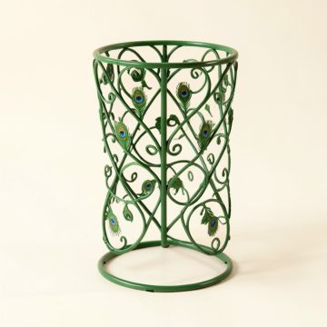 Madore Folding Heart And Peacock Tail Motif Plant Stand (synthetic illustration; no displayed measurements)