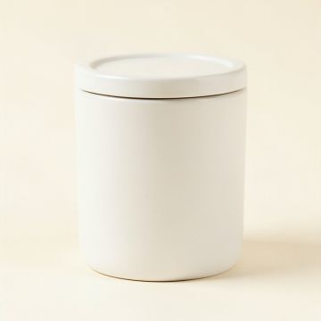 Pine Crest Storage Canister With Lid - White (synthetic illustration; no displayed measurements)