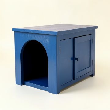 Harbor Bend Empty Furniture-Style Litter Enclosure - Blue (synthetic illustration; no displayed measurements)