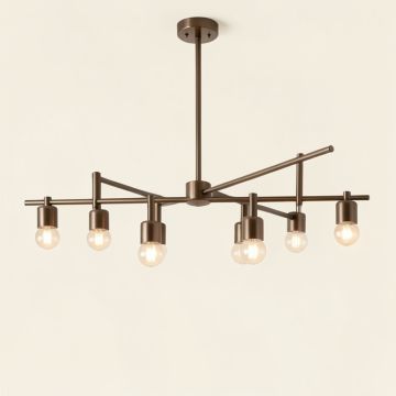Cayson 8-Light Sputnik Modern Linear Chandelier (synthetic illustration; no displayed measurements)