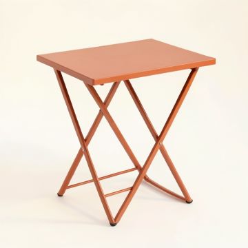 Laurel Crossing Compact Balcony Table - Terracotta (synthetic illustration; no displayed measurements)