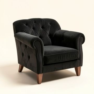 Wyton 33 '' Wide Tufted Velvet Armchair (synthetic illustration; no displayed measurements)