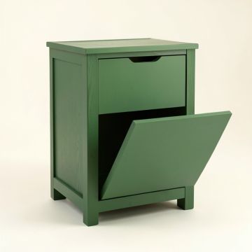 Harbor Branch Freestanding Pull-Out Hamper Cabinet - Green (synthetic illustration; no displayed measurements)