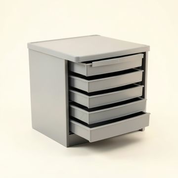 Holly Dale Small-Parts Storage Drawer Cabinet - Gray (synthetic illustration; no displayed measurements)