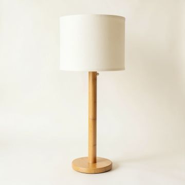 Ash Bend Floor Lamp With A Plain Fabric Shade - Ivory (synthetic illustration; no displayed measurements)