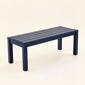 Field Bend Indoor Bench - Navy (synthetic illustration; no displayed measurements)