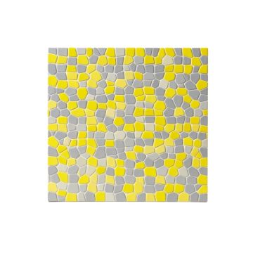 12 '' X 12 '' Pvc Peel & Stick Mosaic Tile In Gray/Yellow (synthetic illustration; no displayed measurements)