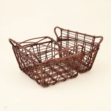 2 Piece Wire/Wood Basket Set (synthetic illustration; no displayed measurements)
