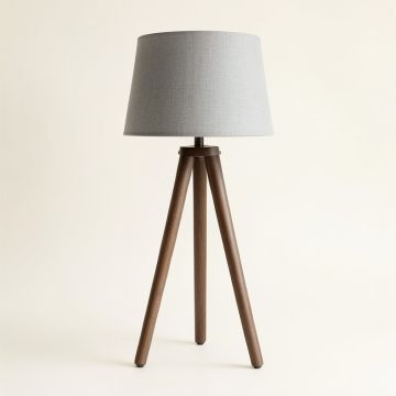 Alder Bridge Floor Lamp With A Plain Fabric Shade - Gray (synthetic illustration; no displayed measurements)