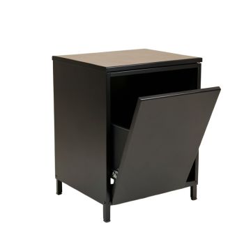 Spruce Crest Freestanding Pull-Out Hamper Cabinet - Black