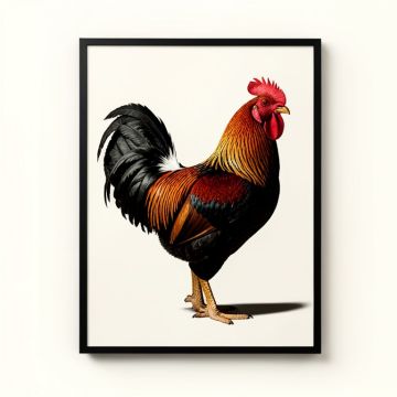 Farm Fresh Rooster By Jean Plout - Wrapped Canvas Graphic Art Print (synthetic illustration; no displayed measurements)