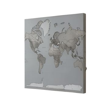 Classic World Map - Wrapped Canvas Graphic Art Print