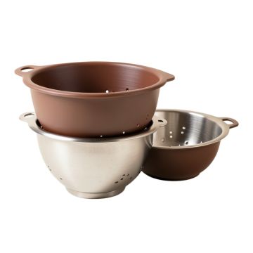 Kraus Kore Stainless Steel 3 Piece Colander Set