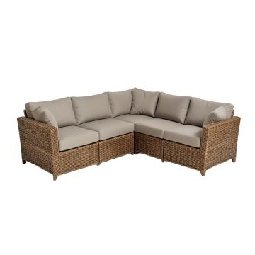 Jamyria 110 '' Wide Outdoor Patio Sectional With Cushions