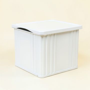 River Arc Closed Outdoor Storage Box - White (synthetic illustration; no displayed measurements)