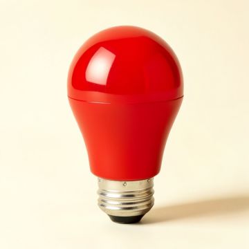 Red Light Bulb (synthetic illustration; no displayed measurements)