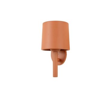 Sage Dale Wall Sconce Mounted On A Plain Wall - Terracotta