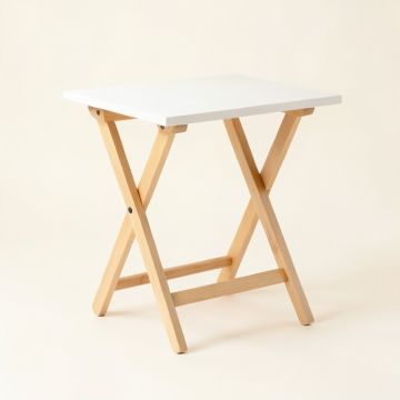 Hazel Bridge Compact Balcony Table - White (synthetic illustration; no displayed measurements)
