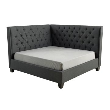 Gomes Tufted Upholstered Low Profile Standard Bed