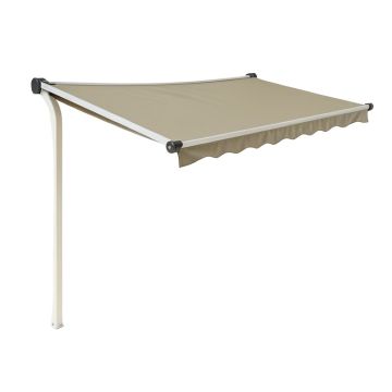 Motorized 12 Ft. W X 10 Ft. D Fabric Retractable Standard Patio Awning