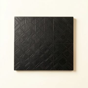 Moss Brook Uninstalled Square Decorative Tile - Black (synthetic illustration; no displayed measurements)