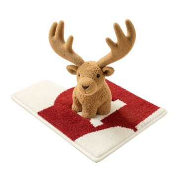 Hok Reindeer Welcome 30 '' 18 '' X Non-Slip Outdoor Door Mat