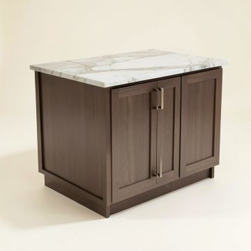 Moser Kitchen Island With Faux Marble Top (synthetic illustration; no displayed measurements)