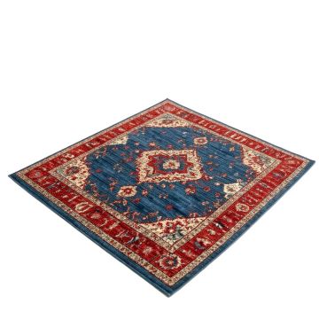 Arteaga Oriental Blue/Red Area Rug