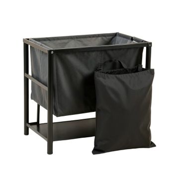 Cove Brook Laundry Sorting Station With Plain Removable Bags - Black (synthetic illustration; no displayed measurements)