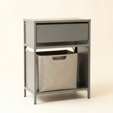 Stone Dale Freestanding Pull-Out Hamper Cabinet - Gray (synthetic illustration; no displayed measurements)