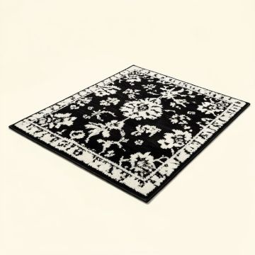 Frampton Tufted Wool Black/White Area Rug (synthetic illustration; no displayed measurements)