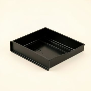 Heath Crossing Empty Under-Desk Cable Tray - Black (synthetic illustration; no displayed measurements)