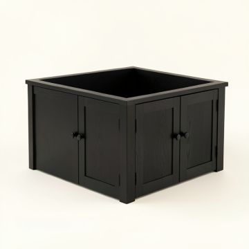 Fern Bend Empty Furniture-Style Litter Enclosure - Black (synthetic illustration; no displayed measurements)