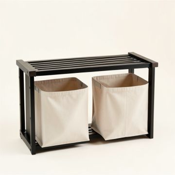 Heath Arc Laundry Sorting Station With Plain Removable Bags (synthetic illustration; no displayed measurements)