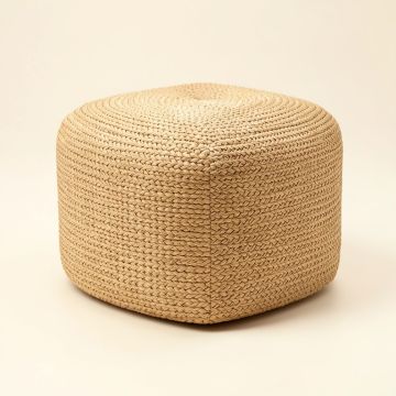 Cael Woven Pouf (synthetic illustration; no displayed measurements)
