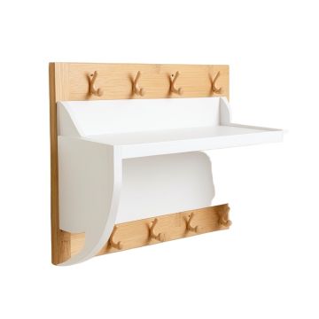Spruce Dale Wall-Mounted Entryway Organizer Shelf - White
