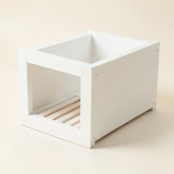 Willow Bend Empty Furniture-Style Litter Enclosure - White (synthetic illustration; no displayed measurements)