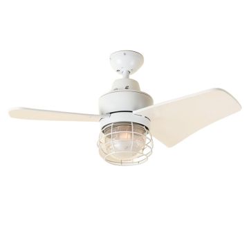 39.37 '' Violetta 3 - Blade Led Caged Ceiling Fan With Wall Control And Light Kit Included