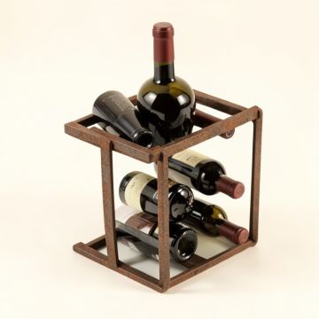 Arsenio 18 Bottle Floor Wine Bottle And Glass Rack (synthetic illustration; no displayed measurements)