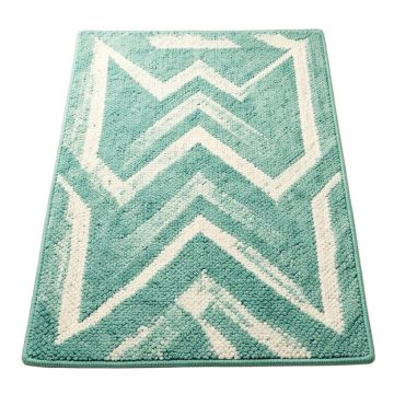 Ratzlaff Chevron Hand Braided Teal/White Indoor / Outdoor Area Rug