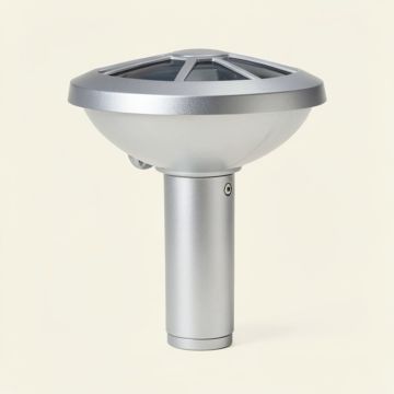Silver Solar Powered Integrated Led Pathway Light (synthetic illustration; no displayed measurements)