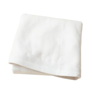 Juniper Branch Bath Towel - White