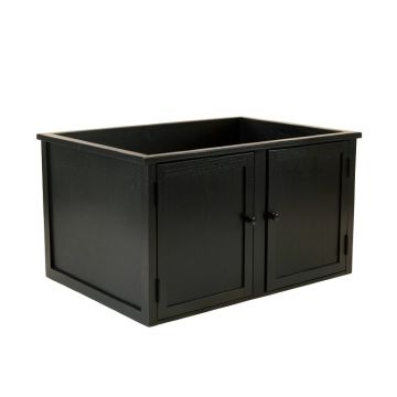 Cove Edge Empty Furniture-Style Litter Enclosure - Black