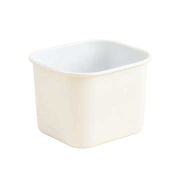 Holly Canyon Empty Raised Planter - White